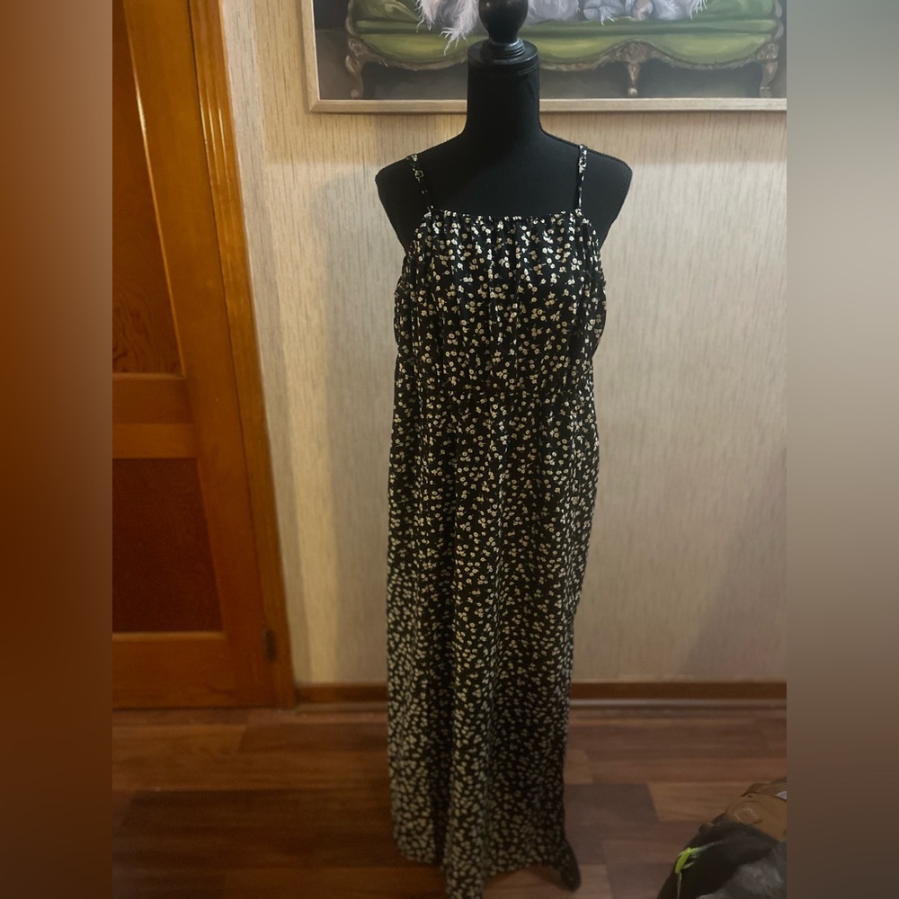 Floral Black Maxi Dress